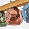 Ripoll Hängeleuchte Glas 15 cm Naturfarben, Schwarz, 4-flammig