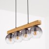 Koyoto Hängeleuchte Glas 15 cm Naturfarben, Schwarz, 4-flammig