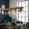 Koyoto Hängeleuchte Glas 15 cm Naturfarben, Schwarz, 4-flammig