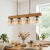 Koyoto Hängeleuchte Glas 15 cm Naturfarben, Schwarz, 4-flammig