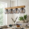 Koyoto Hängeleuchte Glas 15 cm Naturfarben, Schwarz, 4-flammig