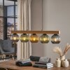 Koyoto Hängeleuchte Glas 15 cm Naturfarben, Schwarz, 5-flammig
