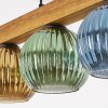 Koyoto Hängeleuchte Glas 15 cm Naturfarben, Schwarz, 5-flammig