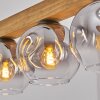 Ripoll Hängeleuchte Glas 15 cm Naturfarben, Schwarz, 4-flammig