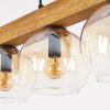 Koyoto Hängeleuchte Glas 15 cm Naturfarben, Schwarz, 4-flammig