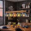 Ripoll Hängeleuchte Glas 15 cm Naturfarben, Schwarz, 5-flammig