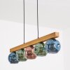 Ripoll Hängeleuchte Glas 15 cm Naturfarben, Schwarz, 5-flammig