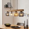 Ripoll Hängeleuchte Glas 15 cm Naturfarben, Schwarz, 4-flammig
