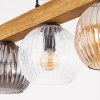 Ripoll Hängeleuchte Glas 15 cm Naturfarben, Schwarz, 4-flammig