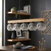 Ripoll Hängeleuchte Glas 15 cm Naturfarben, Schwarz, 5-flammig