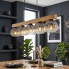Ripoll Hängeleuchte Glas 15 cm Naturfarben, Schwarz, 5-flammig