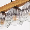 Ripoll Hängeleuchte Glas 15 cm Naturfarben, Schwarz, 5-flammig