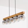 Ripoll Hängeleuchte Glas 15 cm Naturfarben, Schwarz, 5-flammig