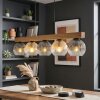Ripoll Hängeleuchte Glas 15 cm Naturfarben, Schwarz, 5-flammig