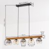 Ripoll Hängeleuchte Glas 15 cm Naturfarben, Schwarz, 5-flammig