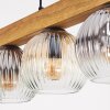 Ripoll Hängeleuchte Glas 15 cm Naturfarben, Schwarz, 5-flammig