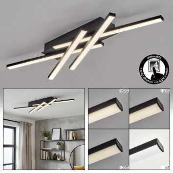 Velon Deckenleuchte LED Schwarz, 1-flammig