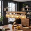 Ripoll Hängeleuchte Glas 15 cm Naturfarben, Schwarz, 4-flammig