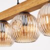 Ripoll Hängeleuchte Glas 15 cm Naturfarben, Schwarz, 4-flammig
