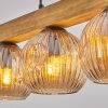Ripoll Hängeleuchte Glas 15 cm Naturfarben, Schwarz, 4-flammig