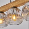 Ripoll Hängeleuchte Glas 15 cm Naturfarben, Schwarz, 4-flammig