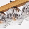 Ripoll Hängeleuchte Glas 15 cm Naturfarben, Schwarz, 4-flammig