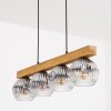 Ripoll Hängeleuchte Glas 15 cm Naturfarben, Schwarz, 4-flammig