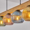 Koyoto Hängeleuchte Glas 15 cm Naturfarben, Schwarz, 4-flammig