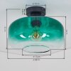 Boza Deckenleuchte Glas 28 cm Grün, Klar, 1-flammig
