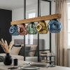 Ripoll Hängeleuchte Glas 15 cm Naturfarben, Schwarz, 5-flammig