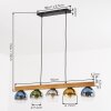 Koyoto Hängeleuchte Glas 15 cm Naturfarben, Schwarz, 5-flammig