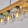 Koyoto Hängeleuchte Glas 15 cm Naturfarben, Schwarz, 5-flammig