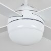 Lenok Deckenventilator mit Beleuchtung LED Holzoptik, Weiß, 1-flammig, Fernbedienung