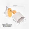 Olaris Wandlampe Holz mit grauem Metallschirm, verstellbare Wandleuchte
