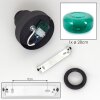 Boza Deckenlampe mit bauchigem dunkelgrünem Glasschirm ø 28 cm, E27