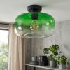 Moderne Kugel-Deckenleuchte Boza mit grünem Farbverlauf, Glasschirm ø 28 cm, E27