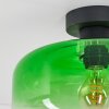 Moderne Kugel-Deckenleuchte Boza mit grünem Farbverlauf, Glasschirm ø 28 cm, E27