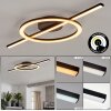 Nemil LED Deckenleuchte Wohnzimmer modern mit Ringdesign und Lichtfarbwechsel