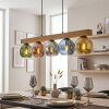 Koyoto Holzstab Leuchte Pendelleuchte, bunte Glaskugeln ø 15 cm, Länge 95 cm