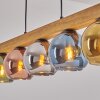 Koyoto Holzstab Leuchte Pendelleuchte, bunte Glaskugeln ø 15 cm, Länge 95 cm