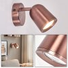 Lemak LED Wandspot GU10 in Bronze, dreh- und schwenkbarer Metallspot für innen
