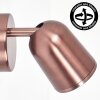 Lemak LED Wandspot GU10 in Bronze, dreh- und schwenkbarer Metallspot für innen