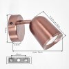 LED Wandspot Lemak im 2er-Set, zylindrischer Dreh- und Schwenkkopf neben dem Spiegel