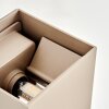 Badajoz Wandleuchte Up Down sandfarben, quadratische G9 Wandlampe aus Metall