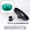 Retro-Kugel-Deckenleuchte Boza mit grünem Glasschirm ø 28 cm, E27-Fassung