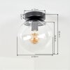 Moderne Kugelleuchte Gastor mit klarem runden Glasschirm, ø 20 cm, E27-Fassung