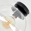 Moderne Kugelleuchte Gastor mit klarem Glasschirm ø 25 cm und runder Deckenhalterung, E27
