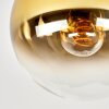 Kugel-Deckenleuchte Gastor mit gold-klarem Glasschirm ø 20 cm, E27