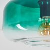 Boza Deckenleuchte mit grünem Glasschirm ø 28 cm, Retro Glaslampe E27