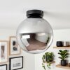 Gastor Kugel-Deckenleuchte mit Rauchglas, E27, Ø 25 cm, modern-vintage